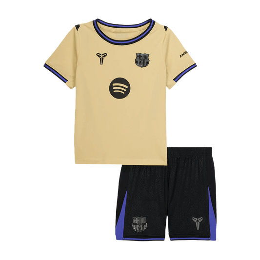 Barcelona 
 Fora 
Camisas Infantis 
Conjunto 2025/26 
 Amarelo