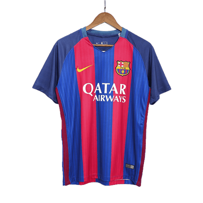 Retrô MESSI #10 Barcelona Casa Camisa 2016/17 Vermelho&Azul