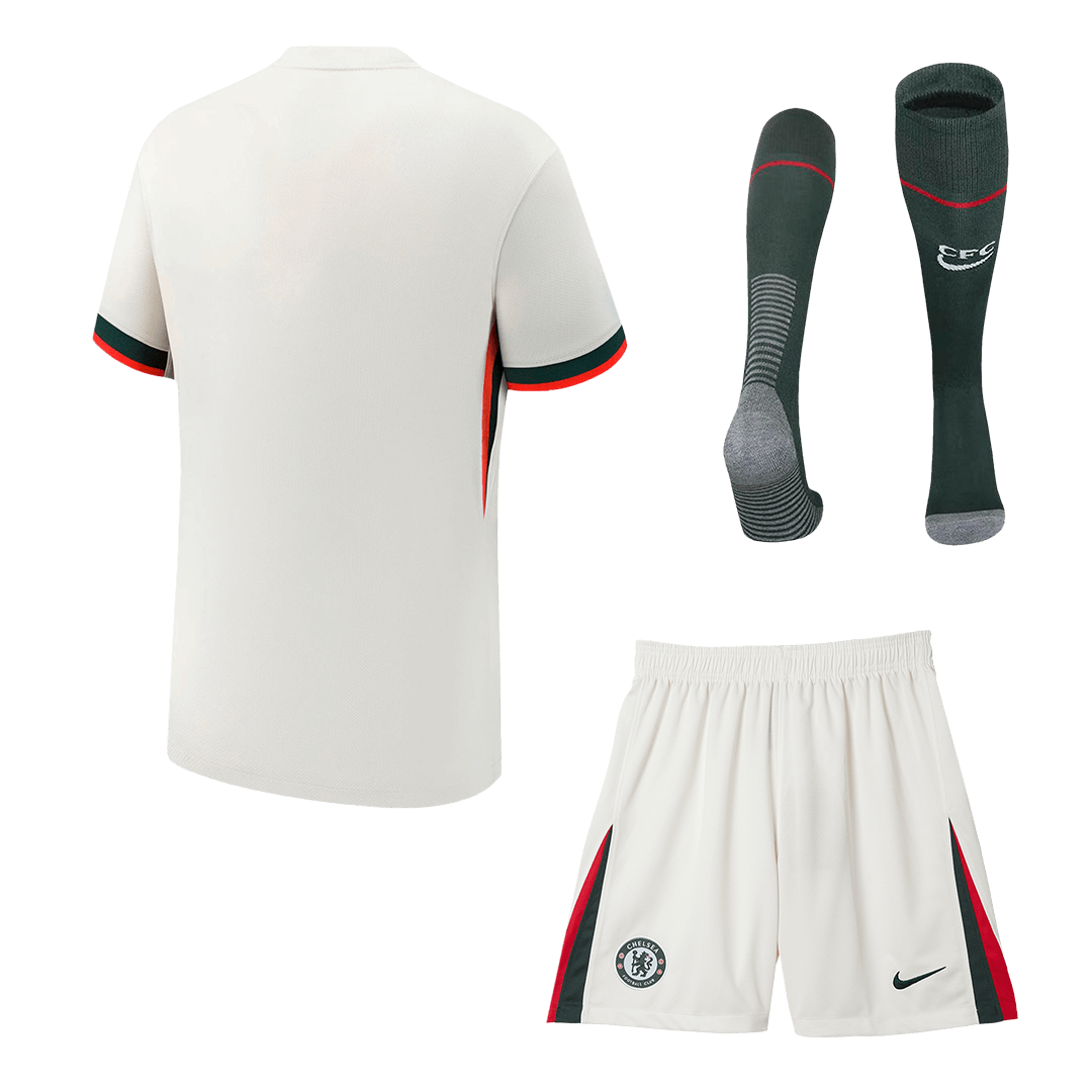 Chelsea 
 Fora 
 Camisa 
Conjunto (Camisa + Calções + Meias) 
2025/26 
 Branco