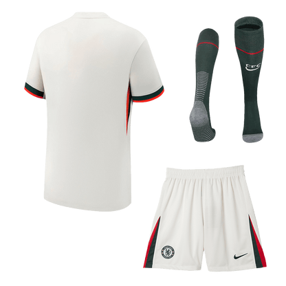 Chelsea 
 Fora 
 Camisa 
Conjunto (Camisa + Calções + Meias) 
2025/26 
 Branco