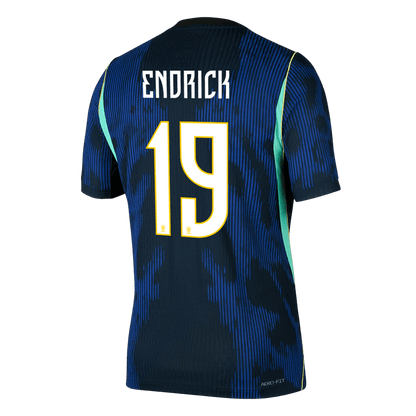 Versão do Jogador ENDRICK #19 Brazil Fora Copa do Mundo Futebol Camisas 2026 Marinha