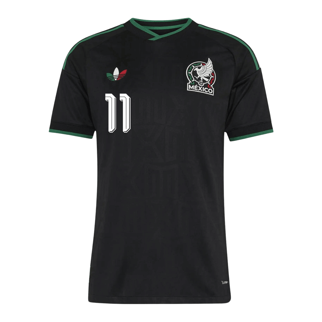 Versão do Jogador S.GIMENEZ #11 Mexico Terceira Copa do Mundo Futebol Camisas 2026 Preto