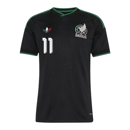 Versão do Jogador S.GIMENEZ #11 Mexico Terceira Copa do Mundo Futebol Camisas 2026 Preto