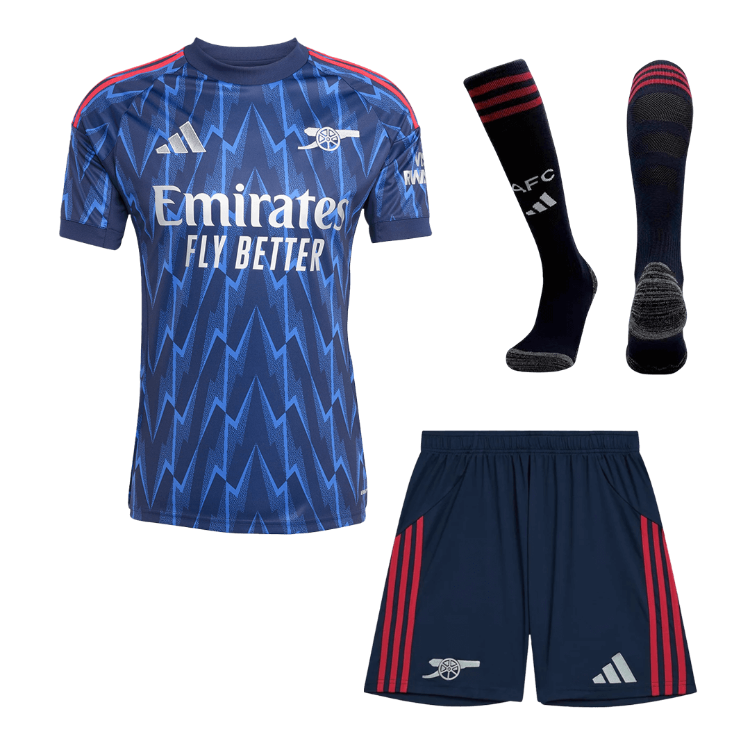 Arsenal 
 Fora Camisa Conjunto(Camisa+Calções+Meias) 2025/26 Azul