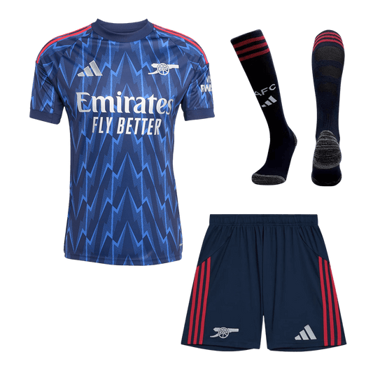 Arsenal 
 Fora Camisa Conjunto(Camisa+Calções+Meias) 2025/26 Azul
