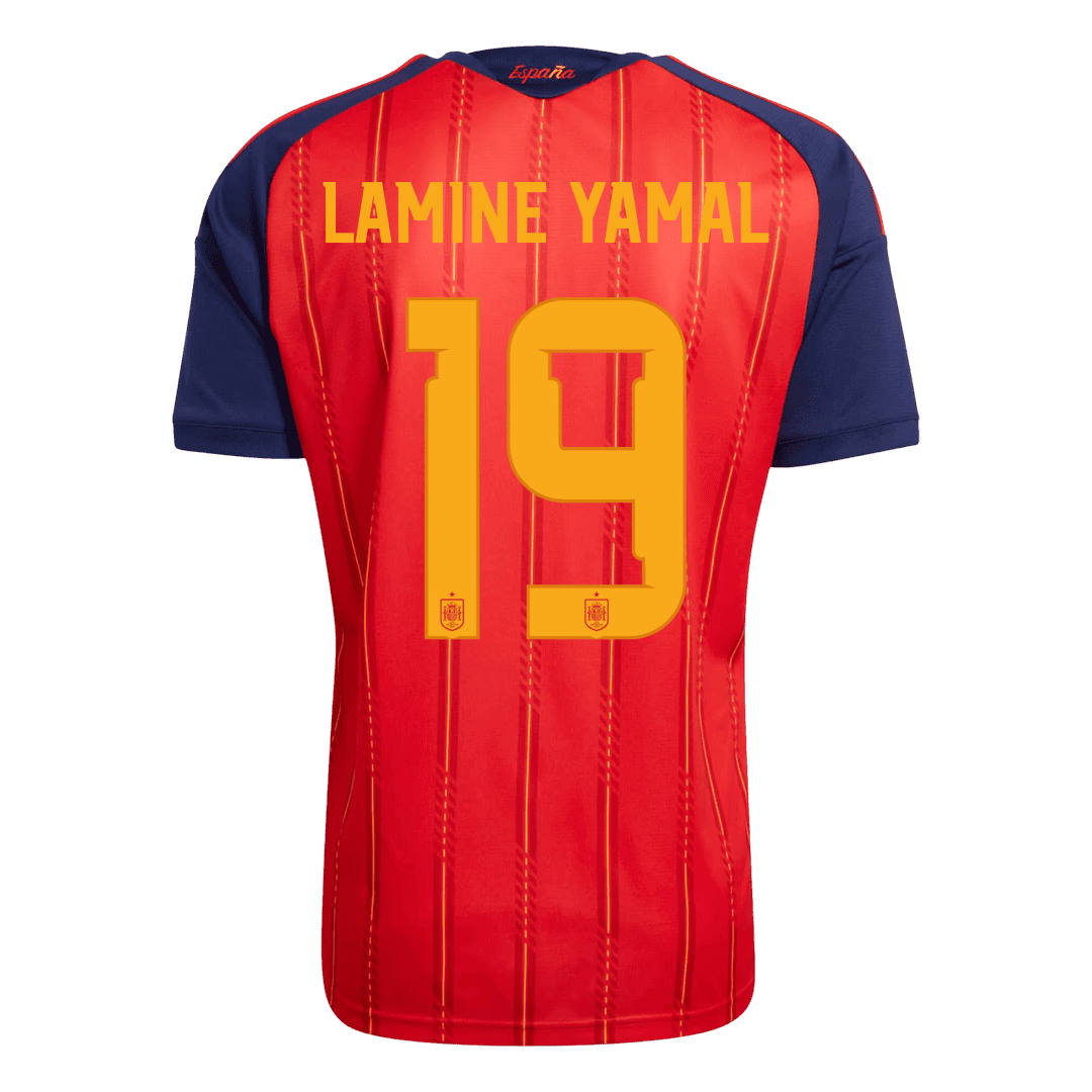 LAMINE YAMAL #19 Spain Casa Copa do Mundo Camisa 2026 Vermelho