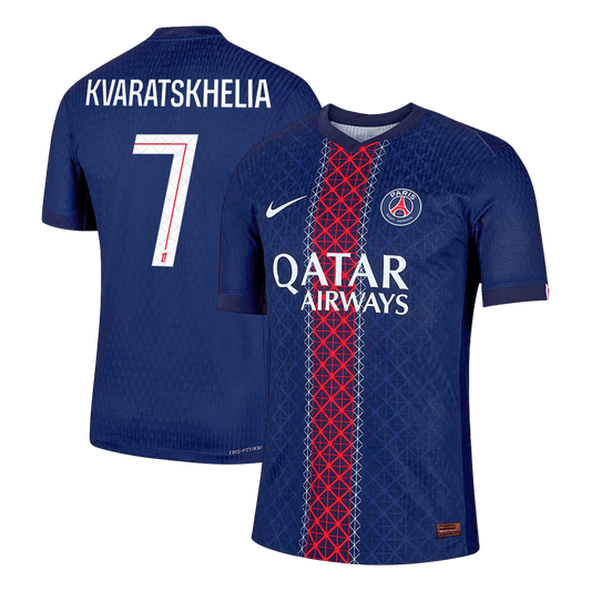 Autêntico KVARATSKHELIA #7 PSG Casa Futebol Camisas 2025/26 Marinha
