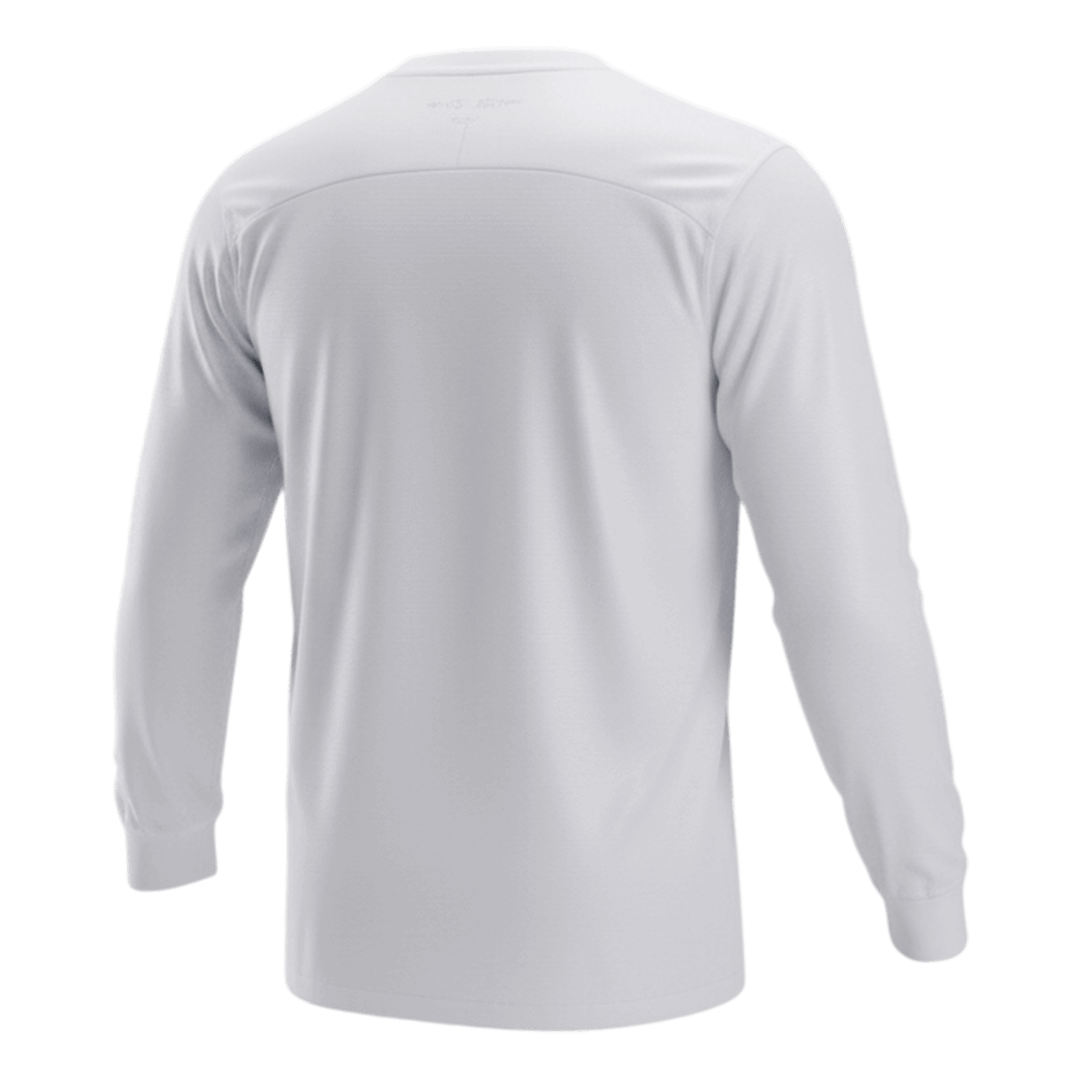 Retrô Portugal Fora Manga Longa Camisa 2012 Branco