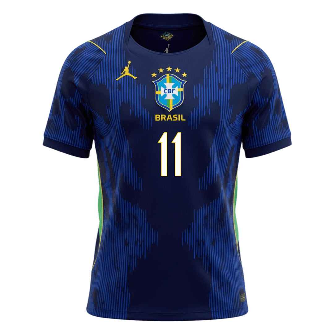 RAPHINHA #11 Brazil Fora Copa do Mundo Camisa 2026 Marinha