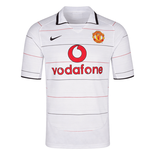 Retrô Manchester United Fora Camisa 2004/06 Branco