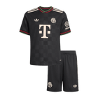 Bayern Munich Infantil Fora Terceira Conjunto (Camisa + Calção) 2025/26 Preto