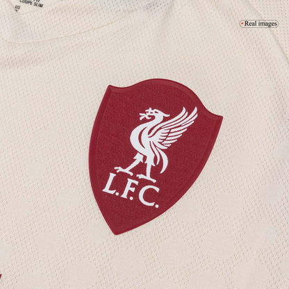 Autêntico ISAK ##9 Liverpool Fora Futebol Camisas 2025/26 Branco