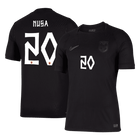 Versão do Jogador NUSA #20 Norway Fora Copa do Mundo Futebol Camisas 2026 Preto