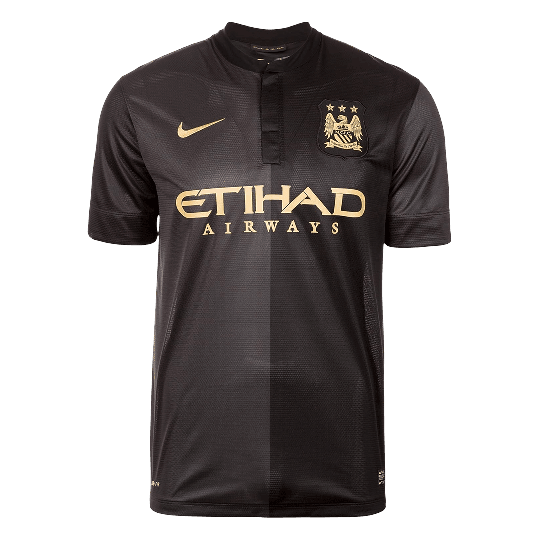 Retrô Manchester City Fora Camisa 2013/14 Preto
