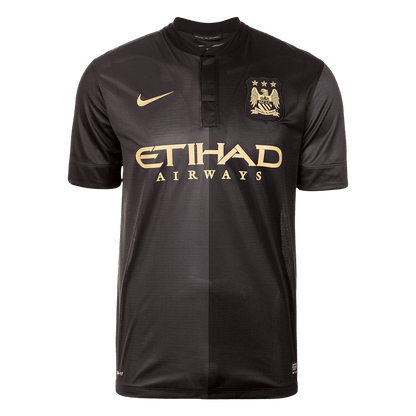 Retrô Manchester City Fora Camisa 2013/14 Preto