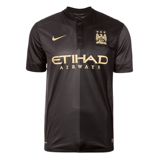Retrô Manchester City Fora Camisa 2013/14 Preto