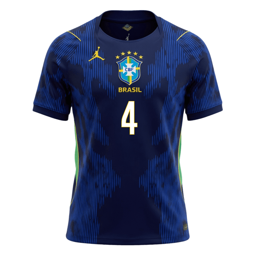 MARQUINHOS #4 Brazil Fora Copa do Mundo Camisa 2026 Marinha