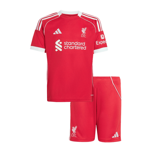 Liverpool Infantil 
 Casa Futebol Camisa Conjunto (Camisa+Shorts) 2025/26 Vermelho