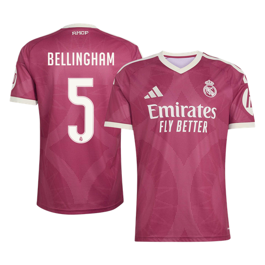 BELLINGHAM #5 Real Madrid Terceira Camisa 2026/27 Vermelho