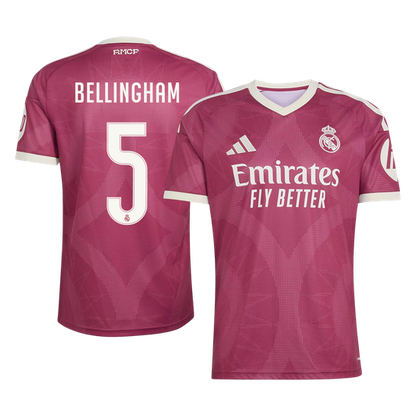 BELLINGHAM #5 Real Madrid Terceira Camisa 2026/27 Vermelho