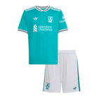 Liverpool Infantil 
 Terceira Conjunto (Camisa+Shorts) 2025/26 Verde
