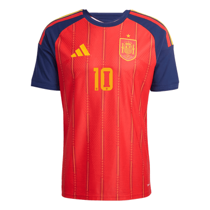 Versão do Jogador OLMO #10 Spain Casa Copa do Mundo Futebol Camisas 2026 Vermelho
