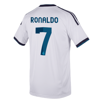 Retrô RONALDO #7 Real Madrid Casa Camisa 2012/13 Branco