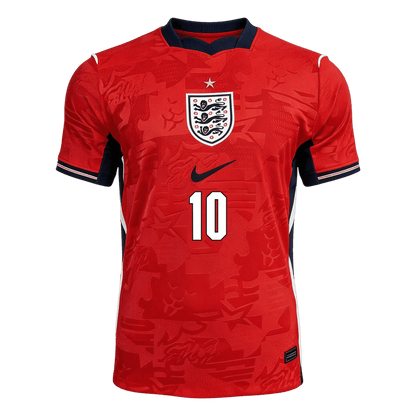 Versão do Jogador BELLINGHAM #10 England Fora Copa do Mundo Futebol Camisas 2026 Vermelho
