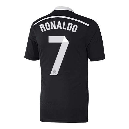 Camisola Retro Real Madrid RONALDO #7 Terceira Fora Camisola de Futebol 2014/15