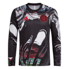 Manchester United Manga comprida Camisa 2025/26 Preto