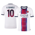 Versão do Jogador O. DEMBÉLÉ #10 PSG Fora Futebol Camisas 2026/27 Branco