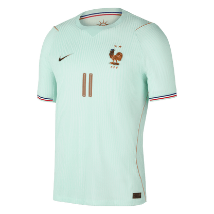 Versão do Jogador OLISE #11 France Fora Copa do Mundo Futebol Camisas 2026 Verde