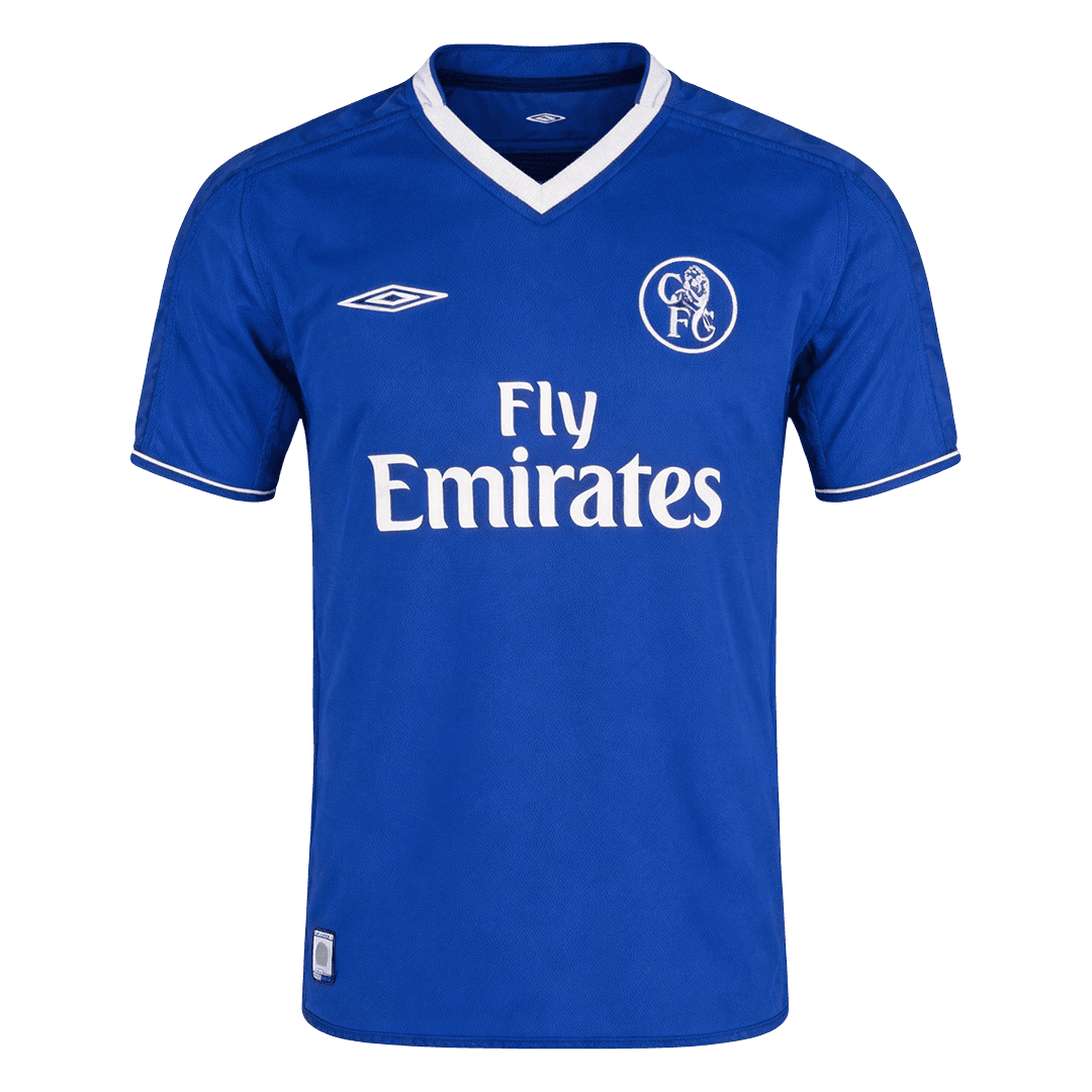 Retrô Chelsea Casa Camisa 2003/05 Azul