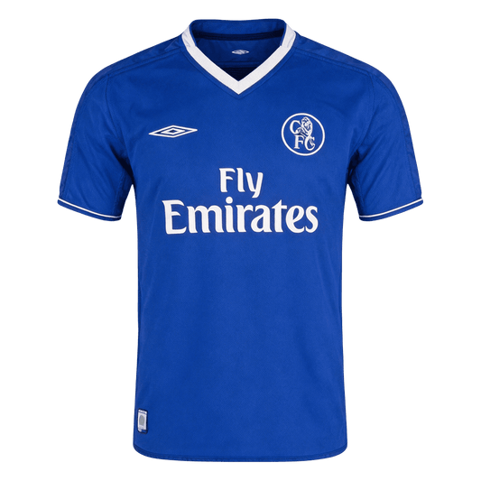 Retrô Chelsea Casa Camisa 2003/05 Azul