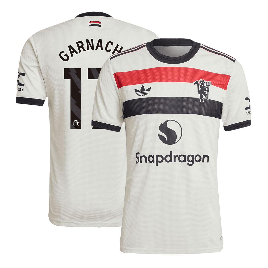 Camisola de futebol autêntica GARNACHO #17 Manchester United Third Away 2024/25