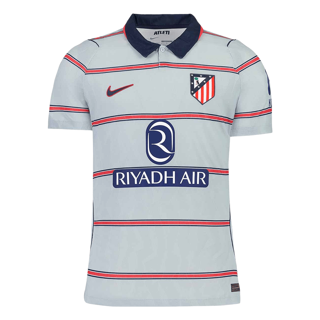 Versão do Jogador Atletico Madrid Terceira Futebol Camisas 2026/27 Cinza