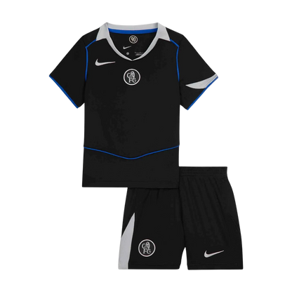 Chelsea Infantil 
 Terceira Futebol Camisa Conjunto (Camisa+Shorts) 2025/26 Preto
