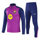 Barcelona Zíper Moletom Conjunto (Top+Calças) 2025/26 Roxo