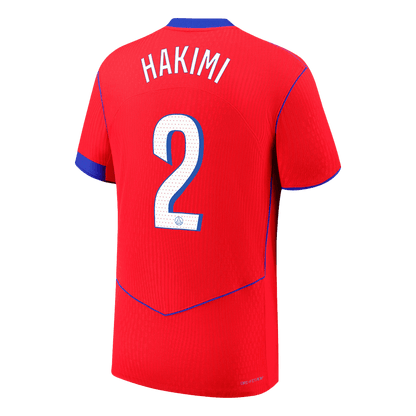 Jogador HAKIMI #2 PSG Terceira Futebol Camisas 2025/26 Vermelho