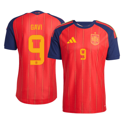 Versão do Jogador GAVI	 #9 Spain Casa Copa do Mundo Futebol Camisas 2026 Vermelho