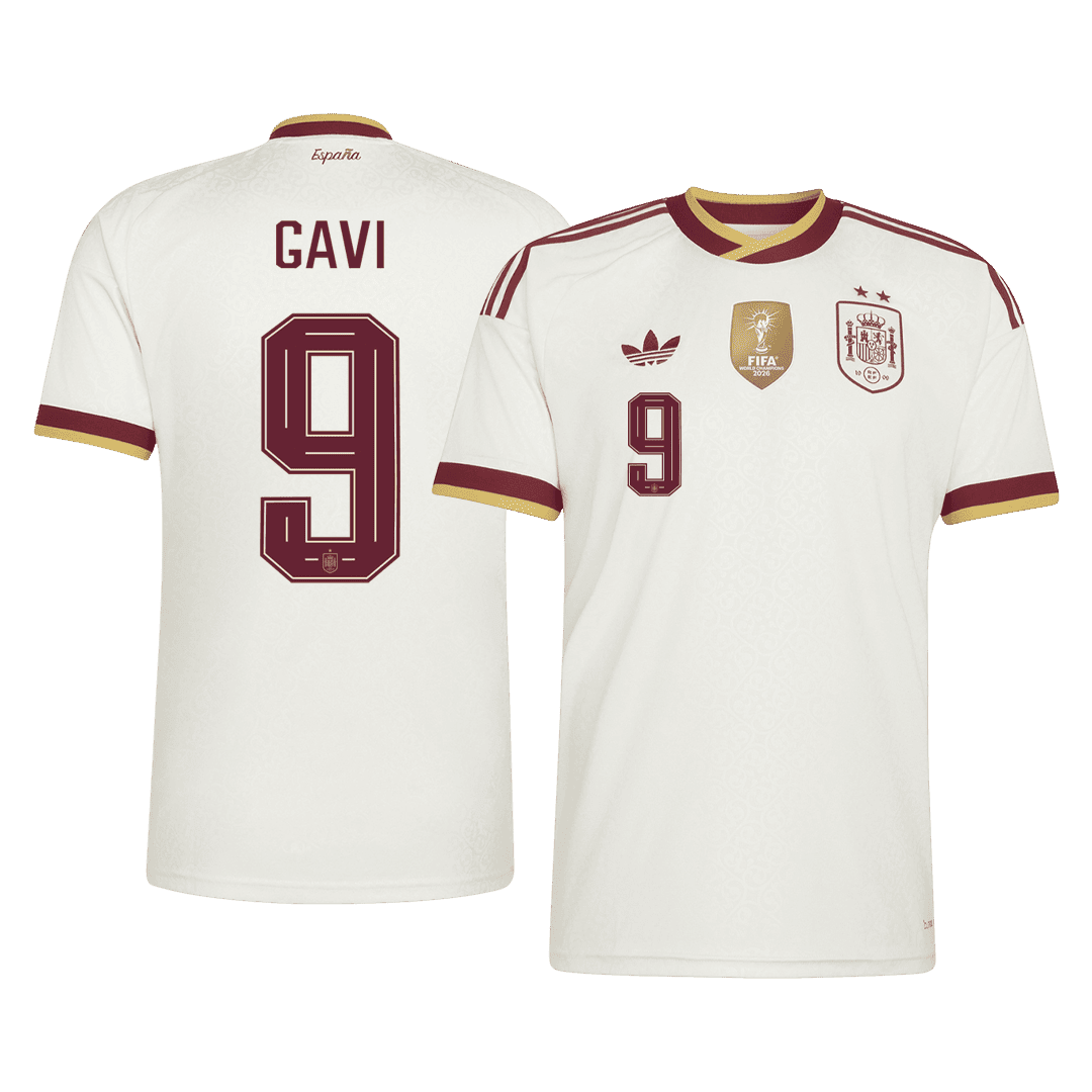 GAVI #9 Spain Fora Copa do Mundo Camisa 2026 Branco
