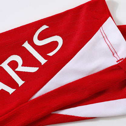 PSG Zíper Moletom Conjunto (Top+Calças) 2025/26 Vermelho