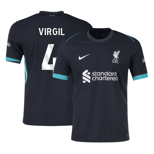 Authentic VIRGIL #4 Soccer Jersey Liverpool Away Shirt 2024/25