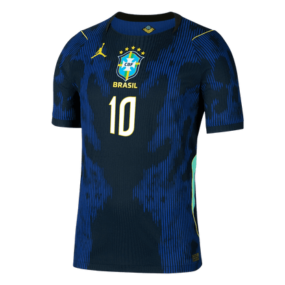 Versão do Jogador NEYMAR JR. #10 Brazil Fora Copa do Mundo Futebol Camisas 2026 Marinha