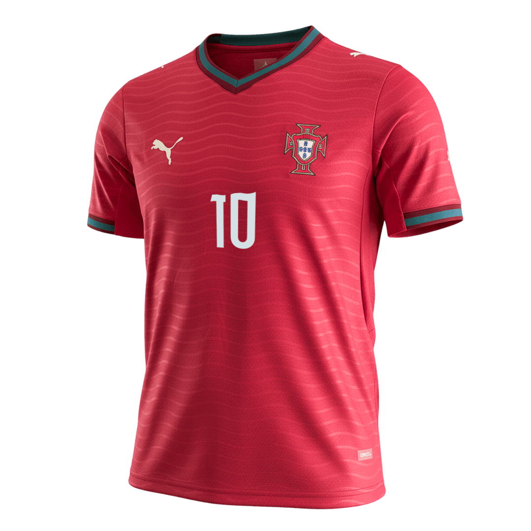 BERNARDO #10 Portugal Casa Camisa 2026 Vermelho