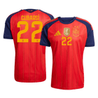 CUBARSÍ #22 Spain Casa Copa do Mundo Camisa 2026 Vermelho