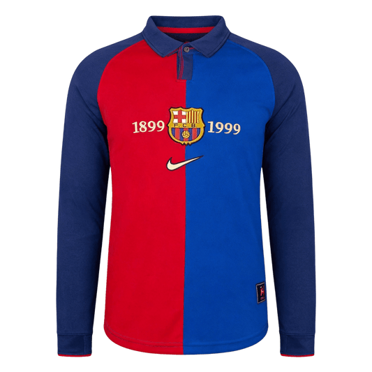Retrô Barcelona Manga Longa Especial Camisa 1999/00 Vermelho