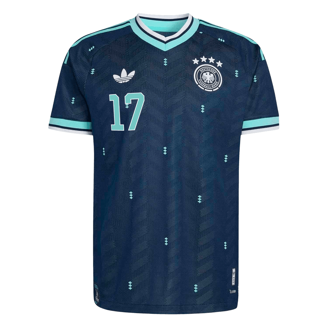 Versão do Jogador WIRTZ #17 Germany Fora Copa do Mundo Futebol Camisas 2026 Marinha