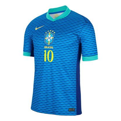 Camisola de futebol RODRYGO #10 Brasil fora de casa personalizada 2024