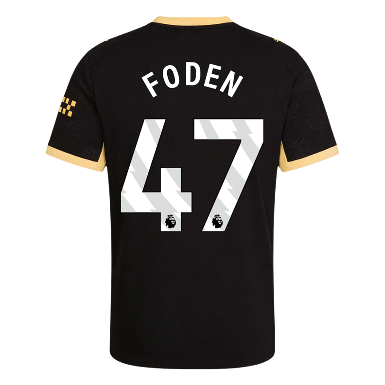 Versão do Jogador FODEN #47 Manchester City Fora Futebol Camisas 2026/27 Preto